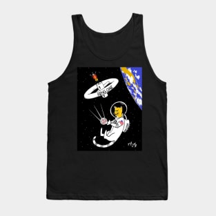 Space Cat in Orbit Tank Top